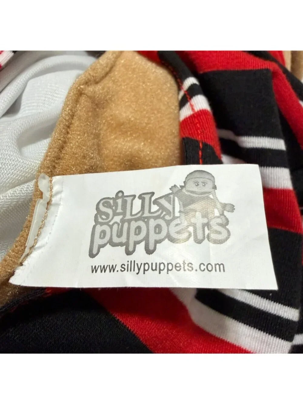 Silly Puppets 24" Jose Hand Puppet with Arm Rod Boy Striped Shirt Ethnic - Picture 9 of 10